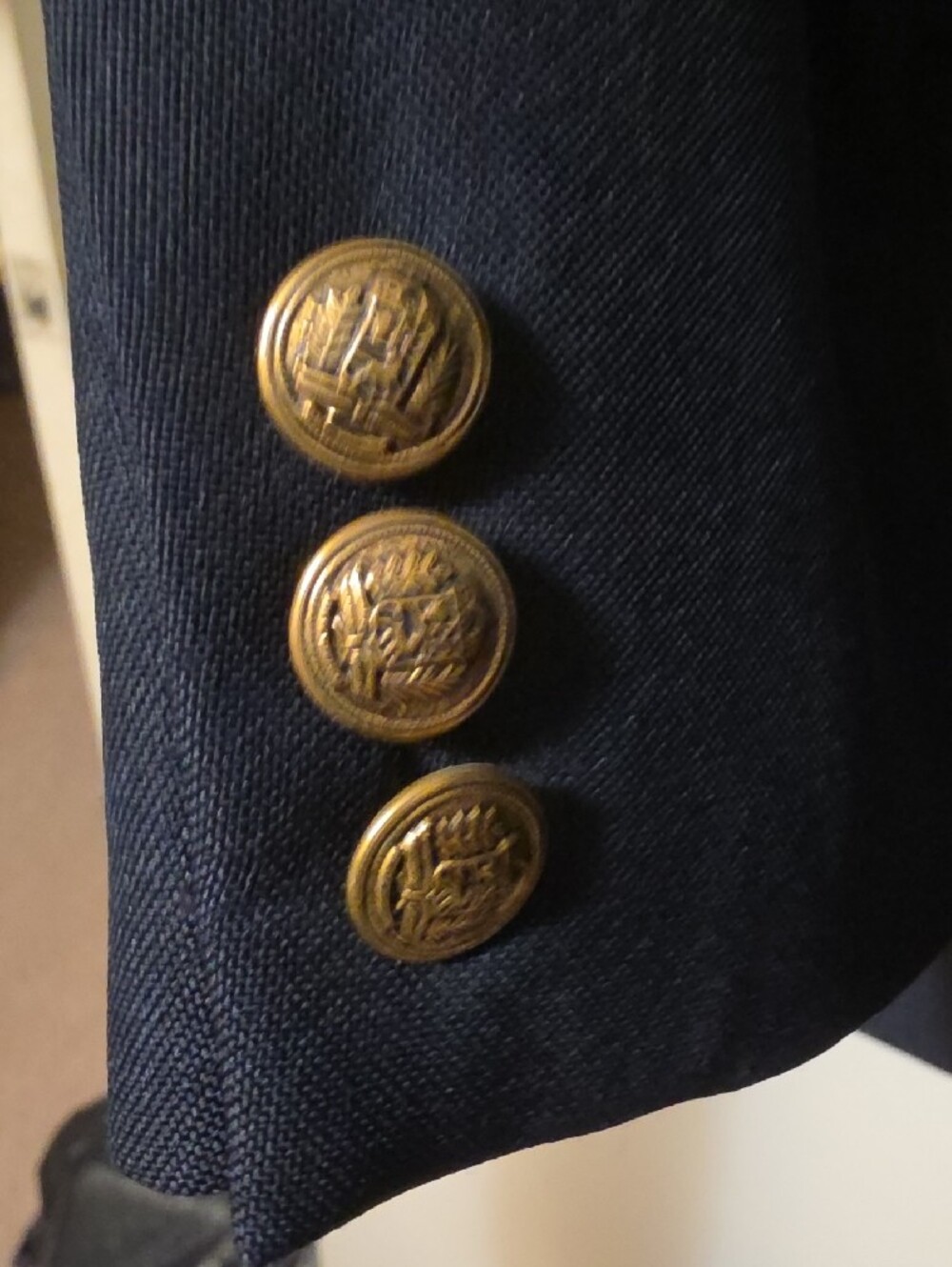Haggar Navy Blazer with Gold Buttons - Picture 5 of 8